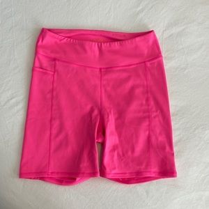 Luxletic Pink High Rise Biker Shorts